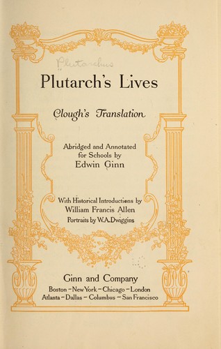 Plutarch's lives.