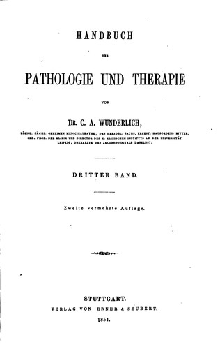 Handbuch der Pathologie und Therapie
