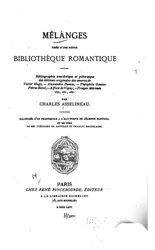 Mélanges tirés d'une petite bibliothèque romantique
