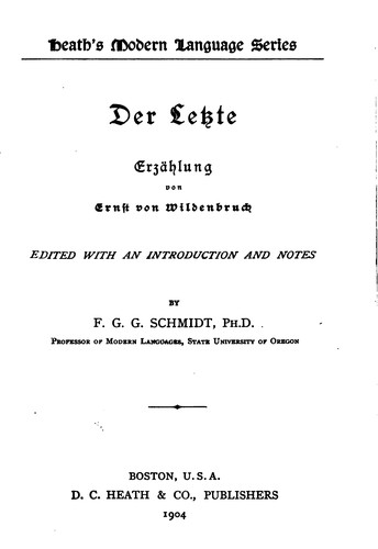 Der letzte; Erzählung