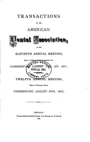 Transactions of the American Dental Association at Its ... Annual Session