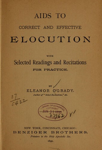 Aids to correct and effective elocution