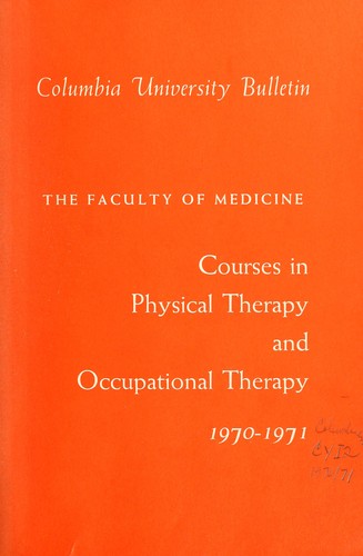 Courses in physical therapy and occupational therapy