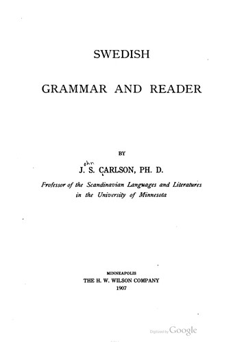 Swedish grammar and reader