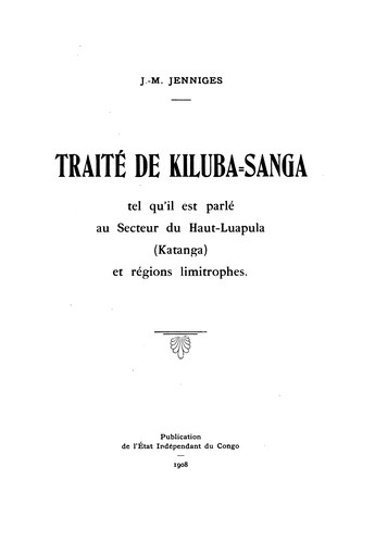 Traité de kiluba-sanga
