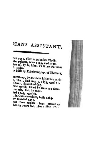 The tablet of memory; or, The historian's assistant