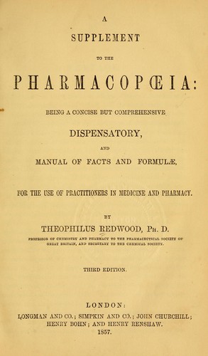 A supplement to the pharmacop¶ia