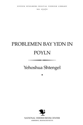 Problemen bay Yidn in Poyln