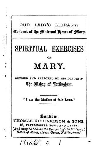 Spiritual Exercises Of Mary