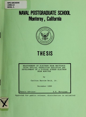 Measurement of electron beam emittance using optical transition radiation and development of a diffuse screen electron beam monitor