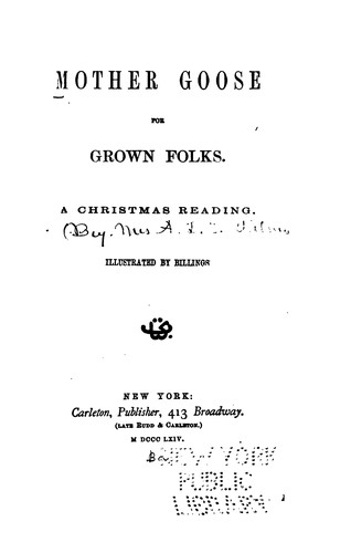 Mother Goose for grown folks.