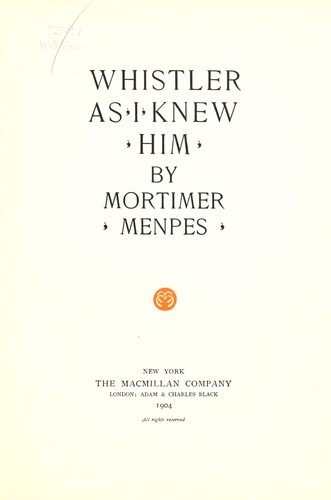 Whistler as I knew him