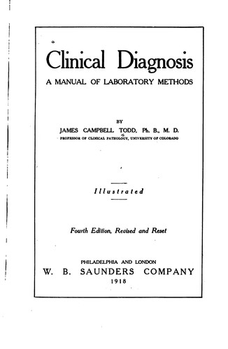 Clinical Diagnosis: A Manual of Laboratory Methods