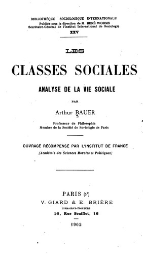 Les classes sociales: analyse de la vie sociale