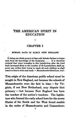 The American Spirit in Education: A Chronicle of Great Teachers