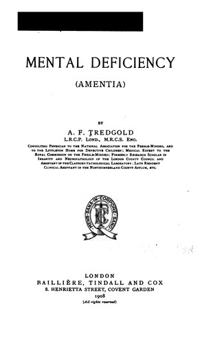 Mental Deficiency (amentia)