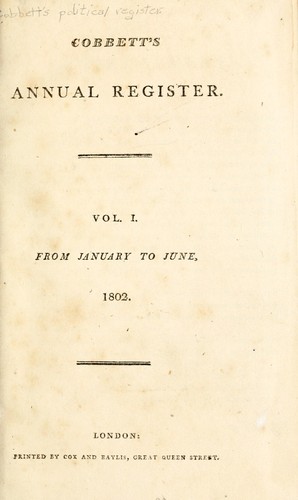 Cobbett's annual register