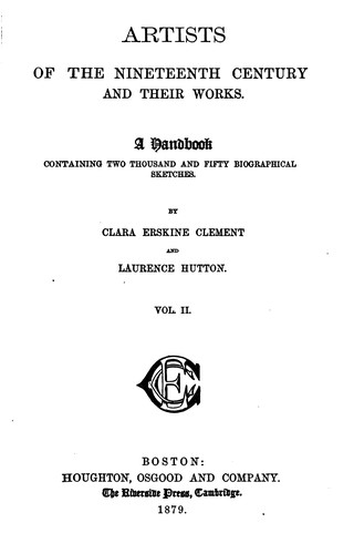 Artists of the Nineteenth Century and their Works