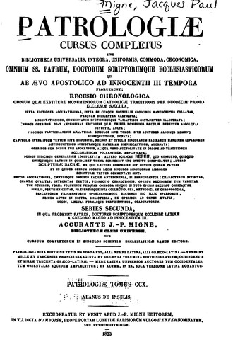Patrologiae cursus completus: sive biblioteca universalis,integra uniformis, commoda, oeconomica ...