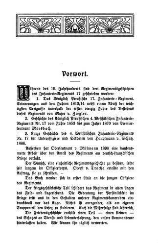 Geschichte des Infanterie-regiments Graf Barfuss(4. Westfälischen) nr. 17 im neunzehnten Jahrhundert