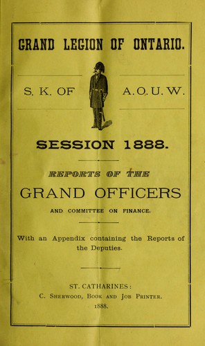 Session ... reports of the Grand Officers and Committee on Finance, with an appendix containing the reports of the Deputies