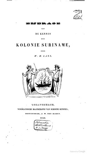Bijdrage tot de kennis der kolonie Suriname