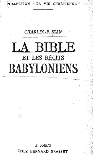 La Bible et les récits Babyloniens