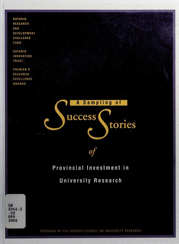 A sampling of success stories of provincial investment in universtity research