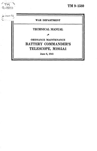 Battery Commander's Telescope, M1915A1