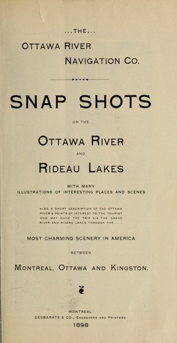 Snap shots on the Ottawa River and Rideau Lakes