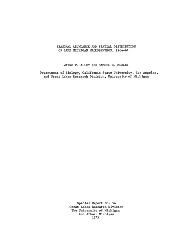 Seasonal abundance and spatial distribution of Lake Michigan macrobenthos, 1964-67