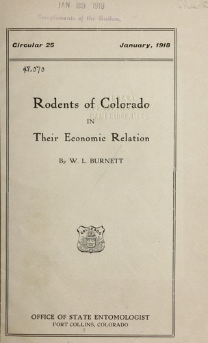 Rodents of Colorado in their economic relation