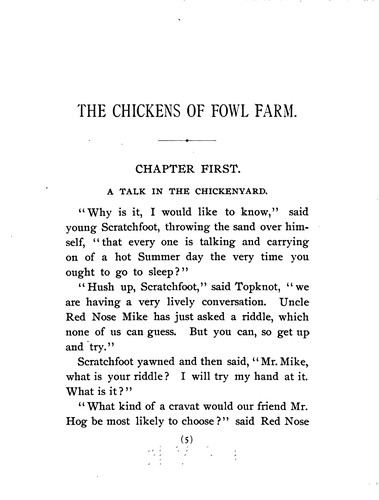 The Chickens of Fowl Farm: A Story