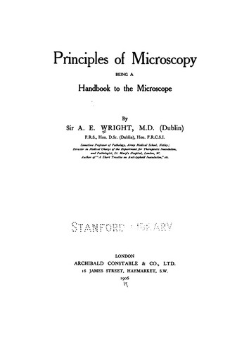 Principles of microscopy: Being a Handbook to the Microscope