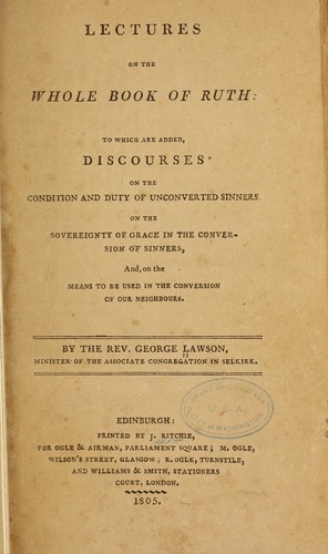 Lectures on the whole book of Ruth