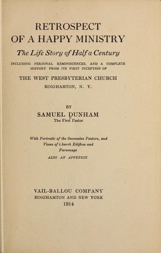 Retrospect of a happy ministry ...