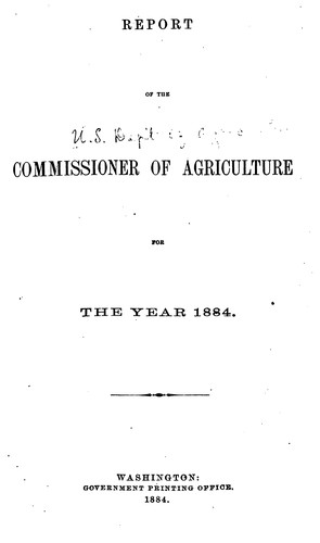 Report of the Commissioner of Agriculture