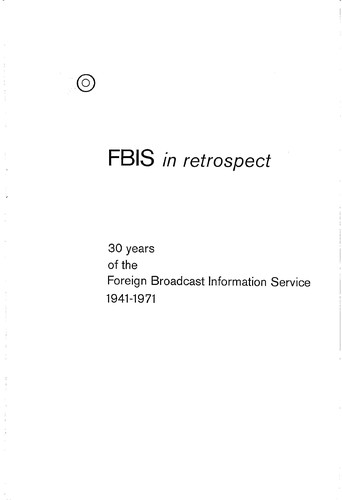 FBIS in retrospect