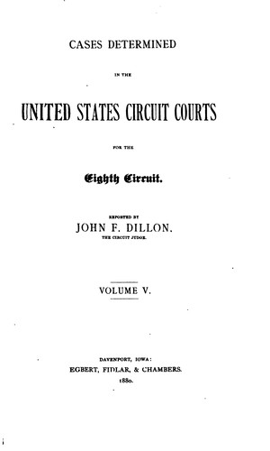Cases Determined in the United States Circuit Courts for the Eighth Circuit