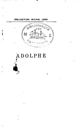 Adolphe: anecdote trouvée dans les papiers d'un inconnu