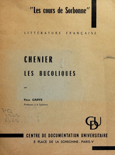 Chenier: Les bucoliques