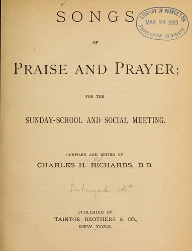 Songs of praise and prayer