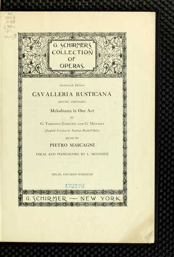 Cavalleria rusticana =