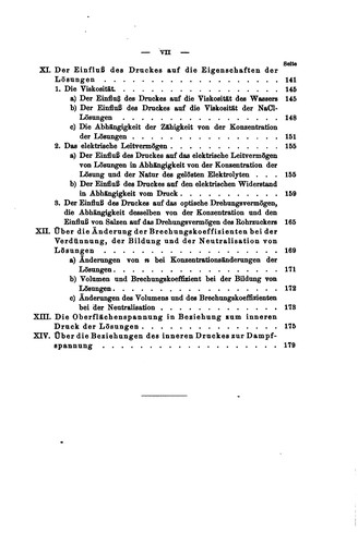 Über die Beziehungen zwischen den inneren Kräften und Eigenschaften der Lösungen: Ein Beitrag ...