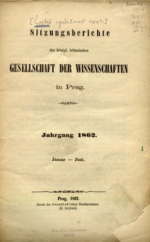 Zprávy o zasedání Královské české společnosti nauk v Praze =