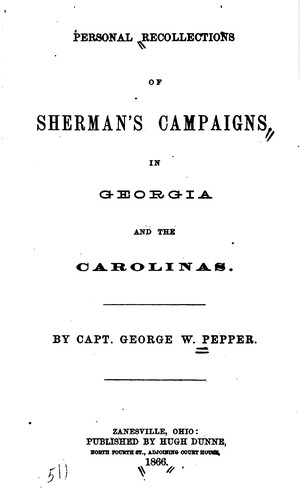 Personal recollections of Sherman's campaigns