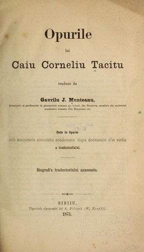 Opurile lui Caiu Corneliu Tacitu
