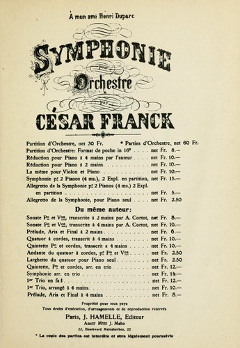 Symphonie pour orchestre