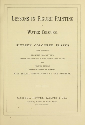 Lessons in figure painting in water colours