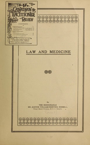 Law and medicine